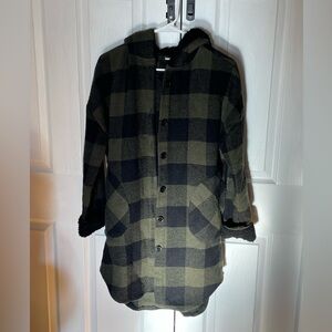 Hooded flannel jacket
